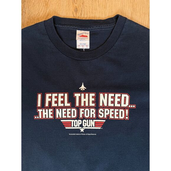 Tennessee River 2004 Graphic T-Shirt Navy L Top Gun Quote Need For Speed Tee - Picture 2 of 5